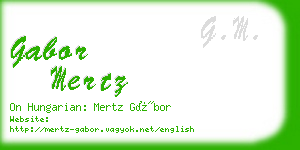 gabor mertz business card